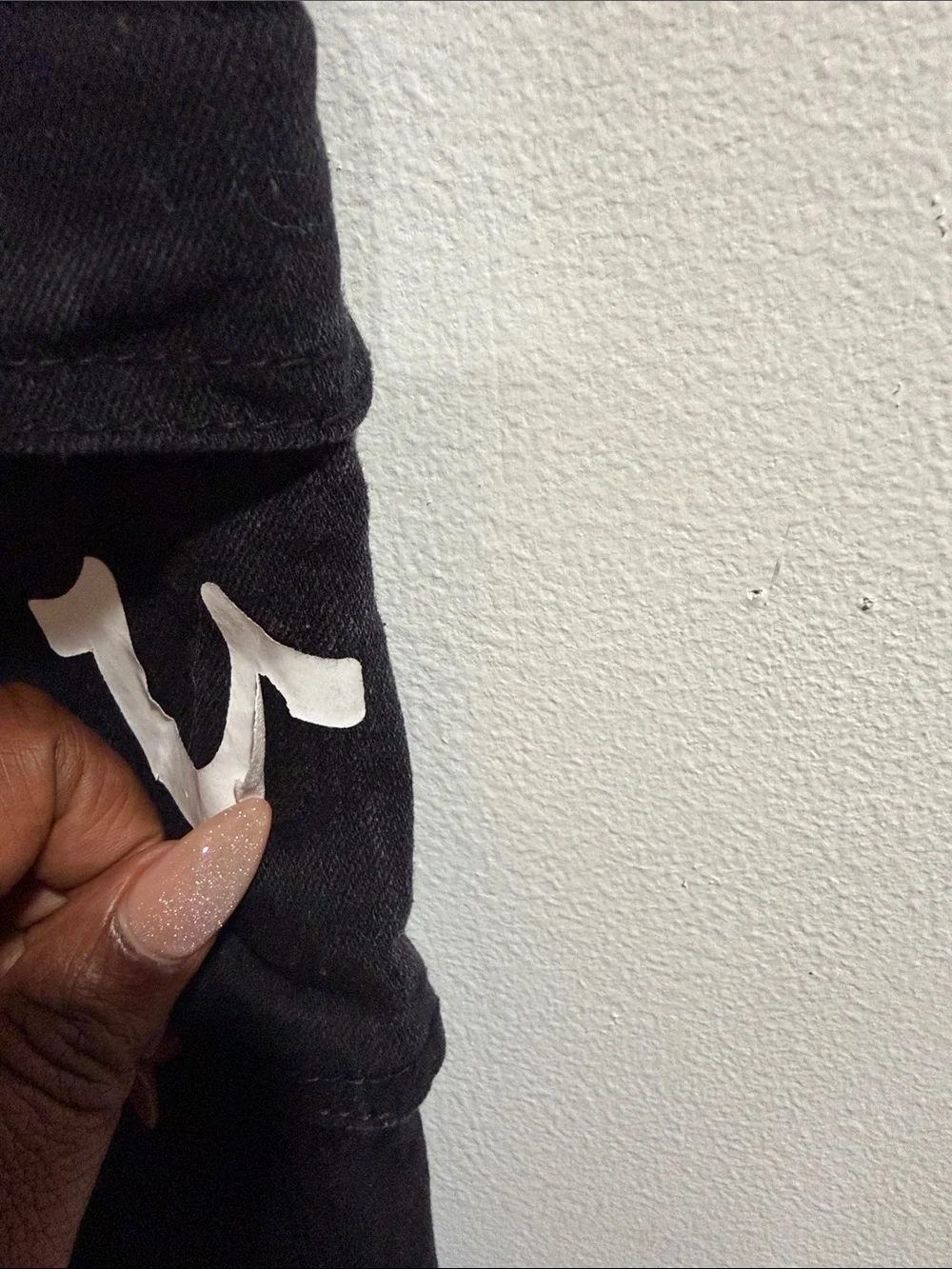 True Religion Black Cargo Jeans with Logo Patch